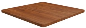 sötétbarna kezelt tömör tölgyfa négyzet asztallap 70x70x2,5cm