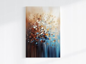 Poszter Absztrakt Barna Bézs Türkiz Glett Impasto 40x60