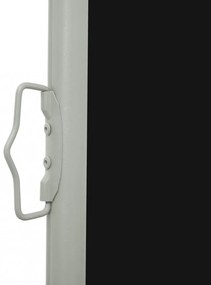 fekete kihúzható oldalsó teraszi napellenző 140 x 500 cm