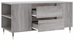 szürke sonoma színű szerelt fa dohányzóasztal 102x44,5x50 cm