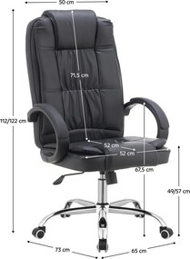 Irodai szék, fekete ekobőr, MADOX NEW