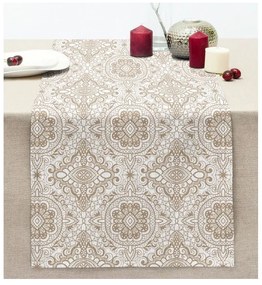 Asztali futó 40x130 cm Beige Mandala – Mila Home