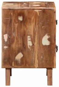Éjjeliszekrény 2 db 40x32x46 cm tömör újrahasznosított fa