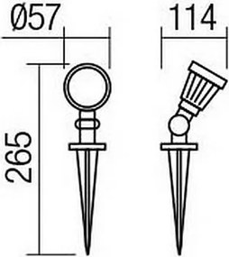 Redo 9998 - LED Kültéri lámpa TIM LED/5W/230V IP65