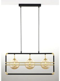 Jupiter 2027 - Csillár zsinóron FIORI 3xG9/10W/230V fekete/arany/bézs