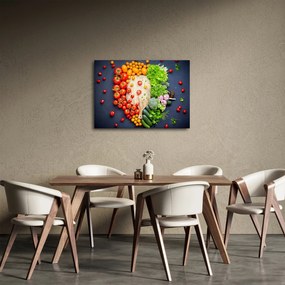 Kép - Zöldséggel teli asztal (70x50 cm)
