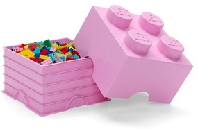 Világos rózsaszín négyszögletes tárolódoboz - LEGO®