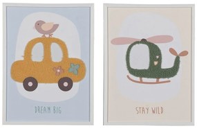 Gyerek kép készlet 2 db-os 30x40 cm Vehicles – Ixia