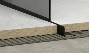 Élvéd jobbra Havos fekete, rozsdamentes acél komaxit, hosszúság 200 cm, él magassága 12,5 mm, SPNRZK12200PC
