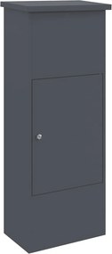 vidaXL Csomagzáró doboz tárolóval Antracit 44,5 x 29 x 110,5 cm Acél