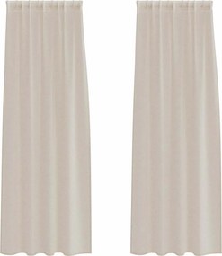 vidaXL Voile Függöny 2 pcs Homokszín 225 x 140 cm Poliészter