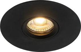 Modern beépíthető spotlámpa fekete 12 cm - Buco