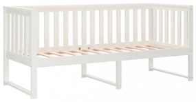 kanapéágy ágy matrac fehér 75x190 cm tömör fa fenyőfa