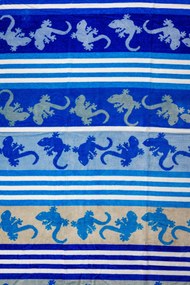 CRAZY GEKKO Strandtörölköző kék 165x90cm