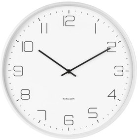 Lofty fehér falióra, ø 40 cm - Karlsson