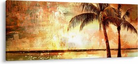 Kép - pálmafák a tengerparton (120x50 cm)