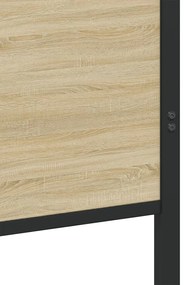 sonoma tölgy színű fém ágykeret matrac nélkül 150 x 200 cm