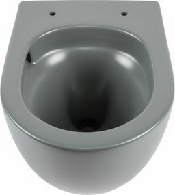 Eros ES BELLA SLIM fali WC - MATT SZÜRKE - WC ülőkével - VORTEX örvényöblítéssel - 49 cm