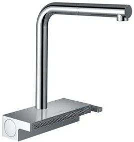 Mosogató csaptelep Hansgrohe Aquno kihúzható zuhannyal, 2 áram króm 73836000