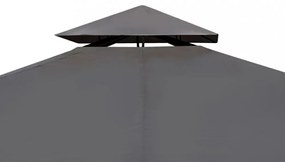 sötétszürke pavilon tetővel 3 x 4 m