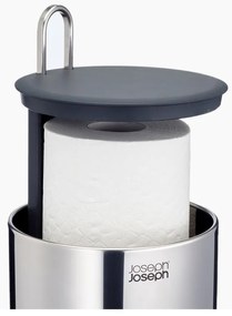 Ezüstszínű fém WC-papír tartó állvány Luxe – Joseph Joseph