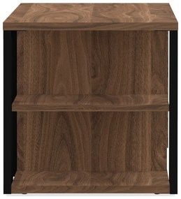 Fekete TV-állvány diófa dekorral 190x45 cm Albi - TemaHome