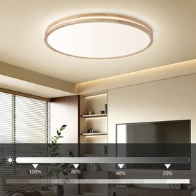 BRILAGI - LED dimmelhető lámpatest MOLINA LED/128W/230V 3000-6000K tölgy, átmérő 100 cm + távirányító