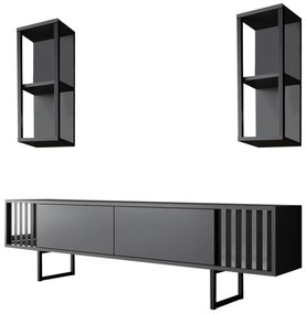 TV szekrény Chrome Line - Anthracite, Black