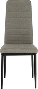 Étkezőszék, barna szövet/fekete fém, COLETA NOVA