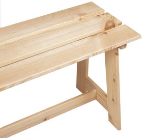 Kültéri Pad 119x35x47 cm Tömör Fenyőfa
