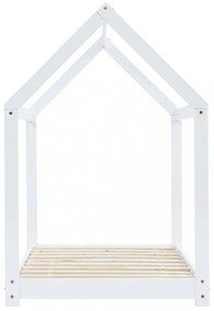 fehér tömör fenyőfa gyerekágy-keret 70 x 140 cm