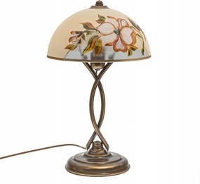 Klasszikus- Dolgozószobai lámpa- Lg/r-régi Arany Lámpabúra Díszített Magnólia