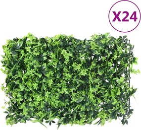 vidaXL 24 db zöld műlevélkerítés 40 x 60 cm