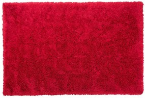 Piros hosszú szálú szőnyeg 140 x 230 cm CIDE Beliani