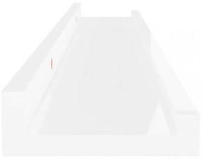 4 db magasfényű fehér fali polc 60 x 9 x 3 cm