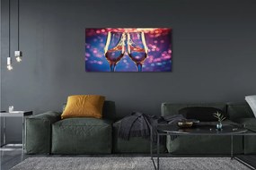 Canvas képek Színes háttér pezsgős üvegek 140x70 cm