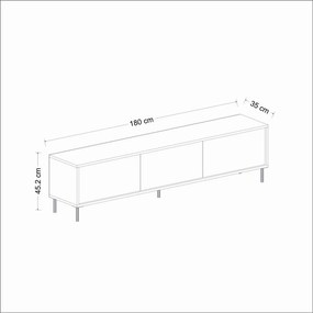 Imaj White Marble and Gold TV-asztal
