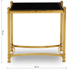 Tárolóasztal üveg asztallappal 50x56 cm Ackley – Premier Housewares