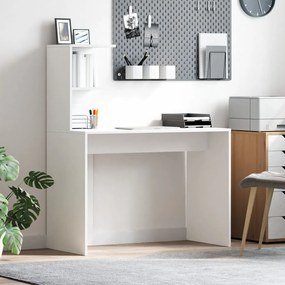 Fehér Íróasztal Fehér MDF Kompakt Dekoratív Betétek Íróasztal