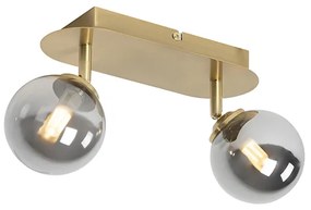 Spotlámpa arany 2-lámpás állítható füstüveggel - Athén