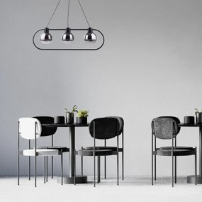 SIGMA LIGHTING 31891 LINDA Többágú Függesztett Lámpa Fekete, Átlátszó, Ezüst E27 IP20