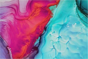 Fotótapéta Flizelina Nappali és Hálószoba Irodába Színes hullám 104x70 Ragasztó