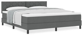 Boxspring ágy matraccal Sötét szürke 180x200 cm Szövet