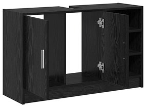 Mosogató Szekrény Fekete Tölgy 90x29x55 cm Mérnökfa