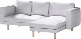 Dekoria Norsborg 3 személyes kanapé huzat Ikea székkel, szürke