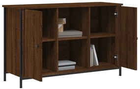 barna tölgyszínű szerelt fa TV-szekrény 100x35x65 cm
