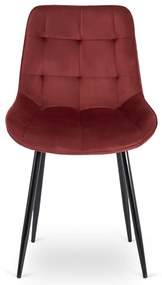 Bordó Bársony Étkezőszék. CHRIS