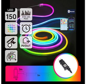 Aigostar - LED RGBICW kültéri karácsonyi fényfüzér 150xLED/10W/230V 5m IP44 + távirányító