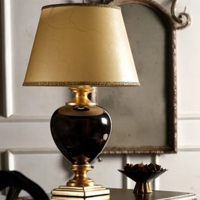 ONLI - Asztali lámpa AMADEUS 1xE27/15W/230V 72 cm fekete/arany