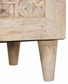 Magasfiú polcokkal ajtóval Fehér 40 x 33 x 110 cm tömör mangófa